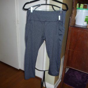 RBX WOMEN LEGGING CROP EXERCISE PANT NWOT SZ XL GRAY